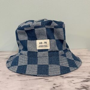 Blue Checkered Bucket Hat by Urban Outfitters